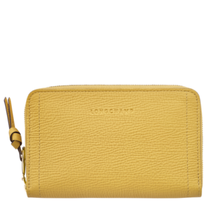 Portefeuille compact Mailbox Longchamp en jaune